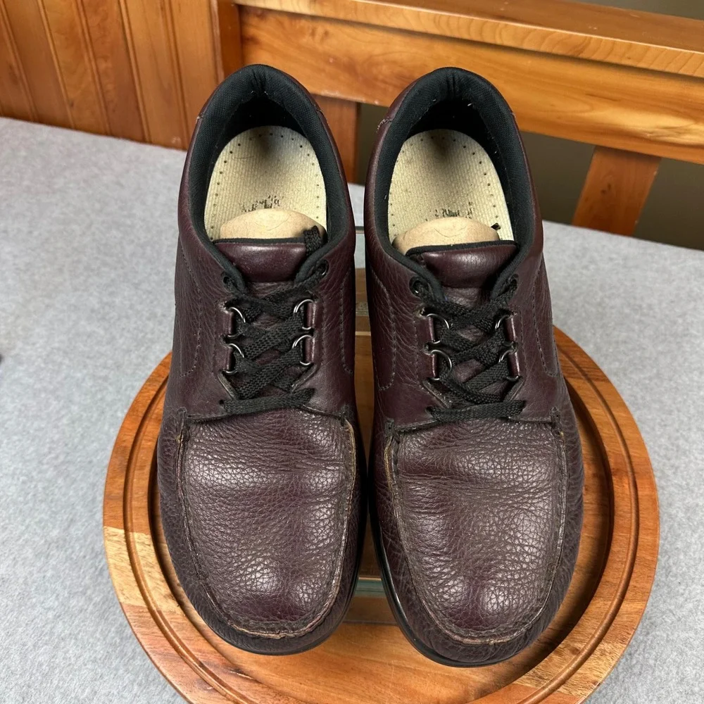 SAS Mens Bout Time Walking Shoes Burgundy Brown Leather Lace Up 11.5 M J3423454